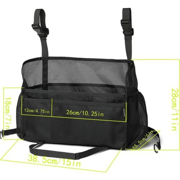 Car net Pocket Handbag Holder, Car Purse Holder, Car net Pocket (Black) - Picture 2 of 6